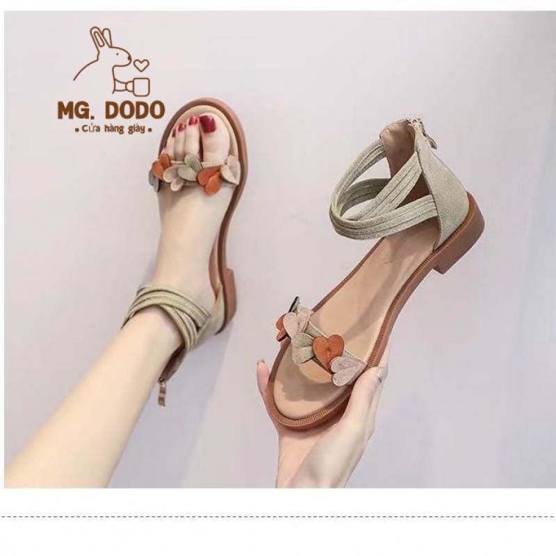 Giày Sandal Đế Phẳng Phong Cách La Mã Thời Trang Mùa Hè 2023 Mới Cho Nữ