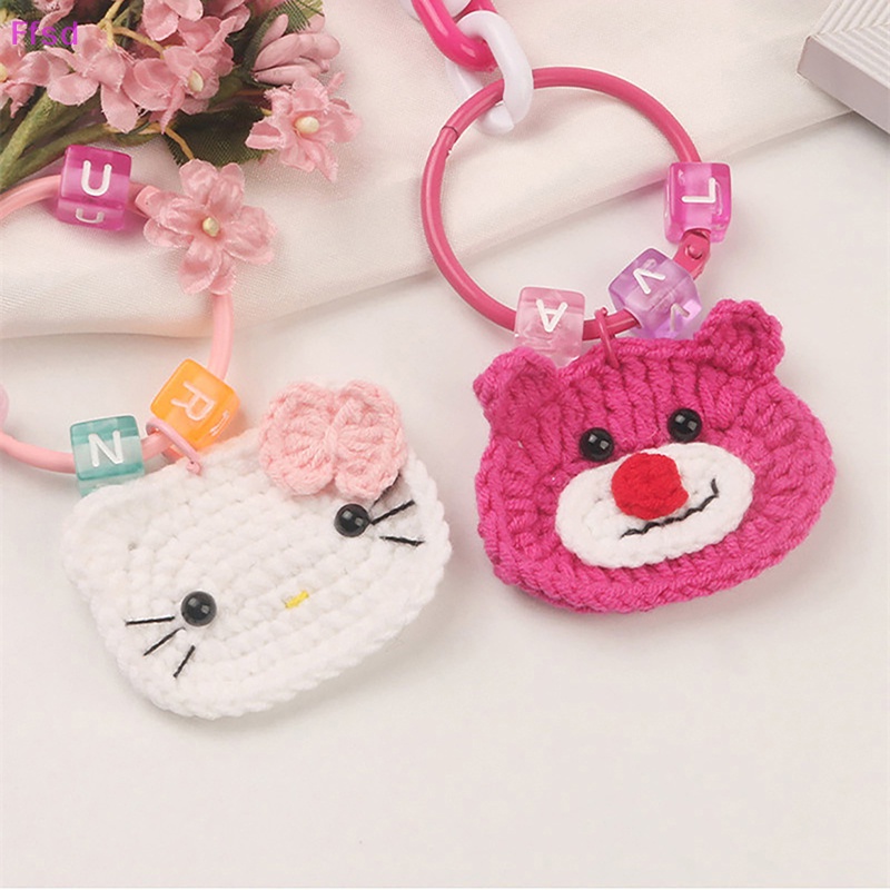{Ffsd} Móc Khóa Hoạt Hình Đan Móc Sáng Tạo Dễ Thương Trang Trí Túi Xách * Bán Chạy
