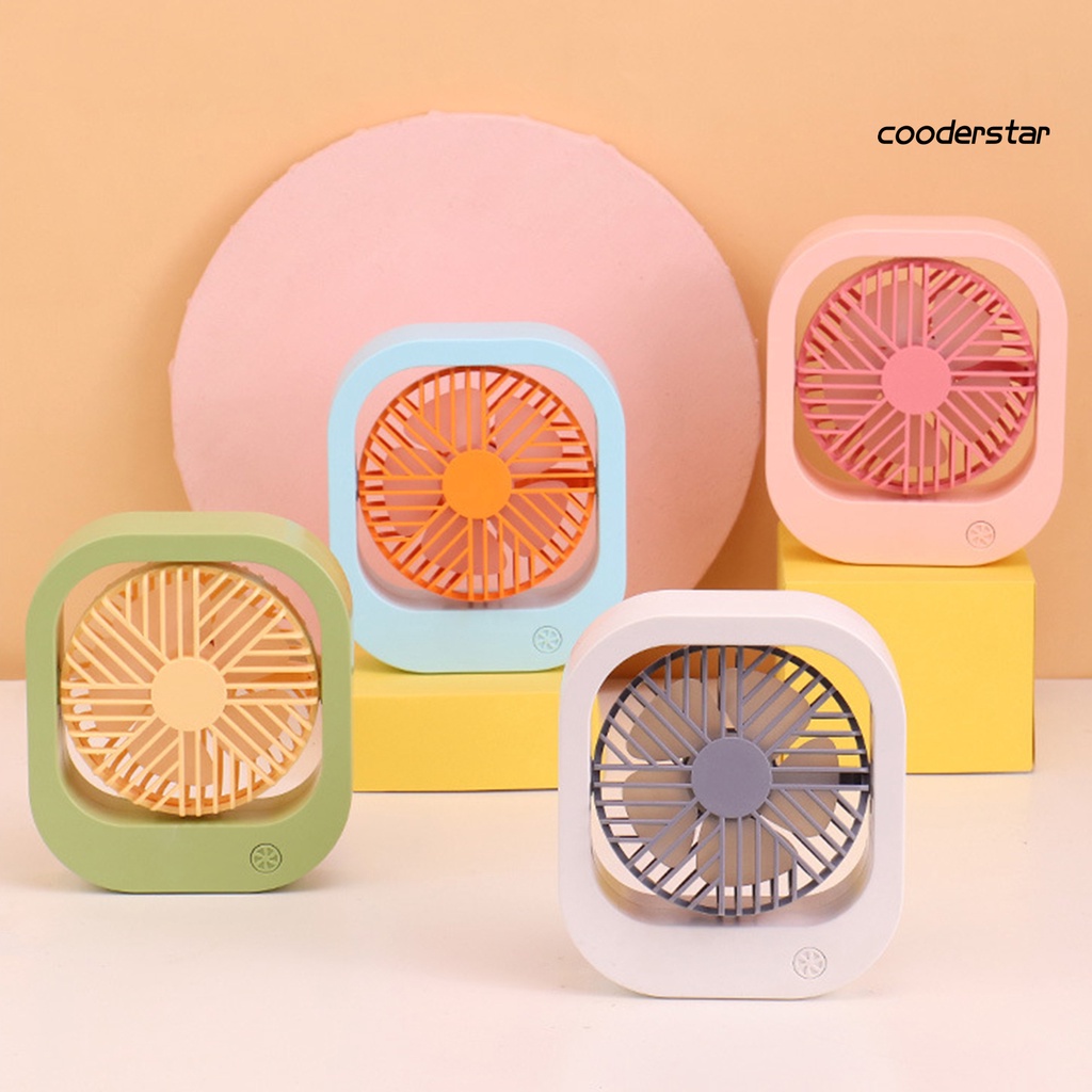 Quạt Để Bàn 2 Cánh Cỡ Nhỏ Siêu Êm Sạc USB Có Thể Điều Chỉnh