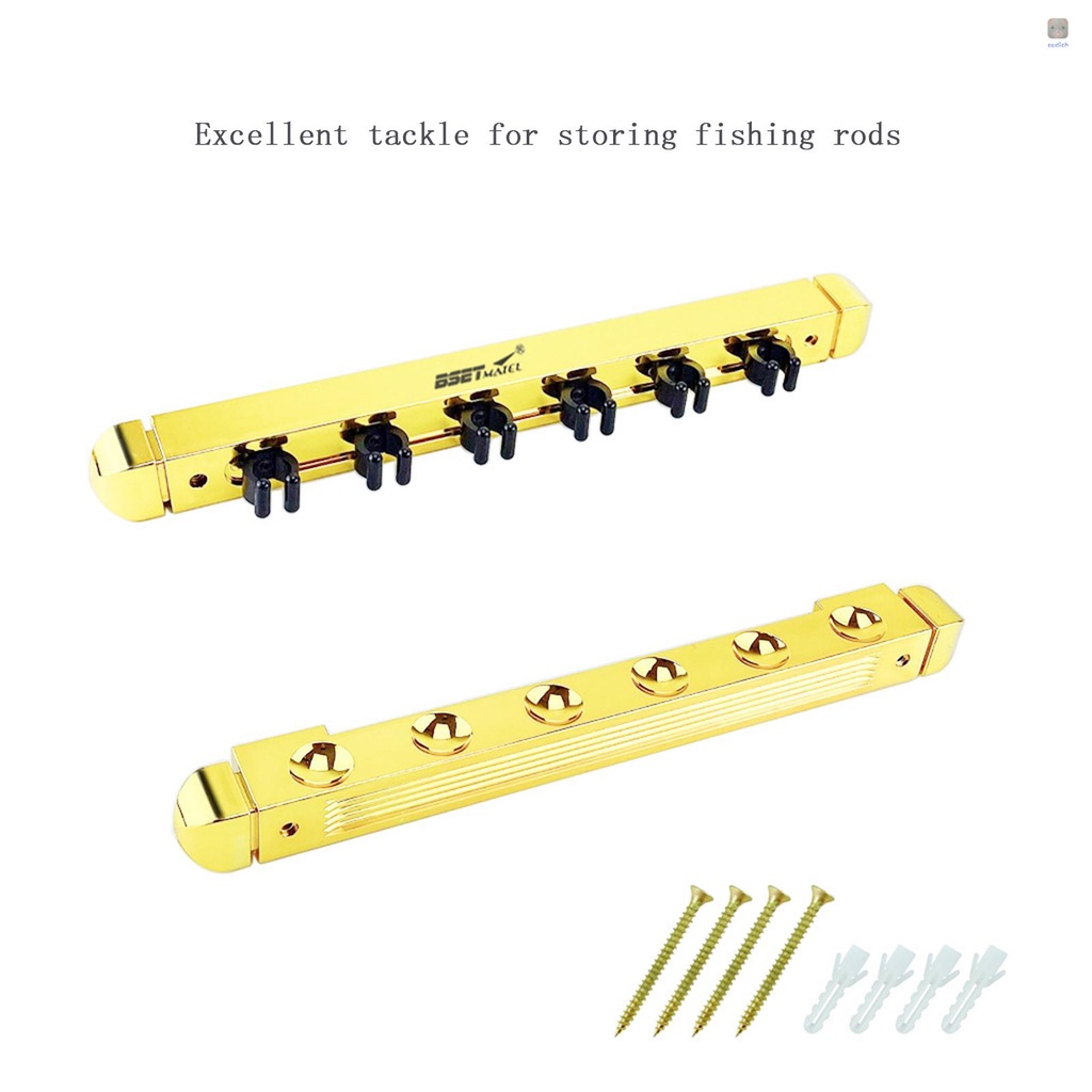 Giá Đỡ Cần Câu Cá 6 Ngăn Bằng Nhựa Gắn Tường Tiện Lợi