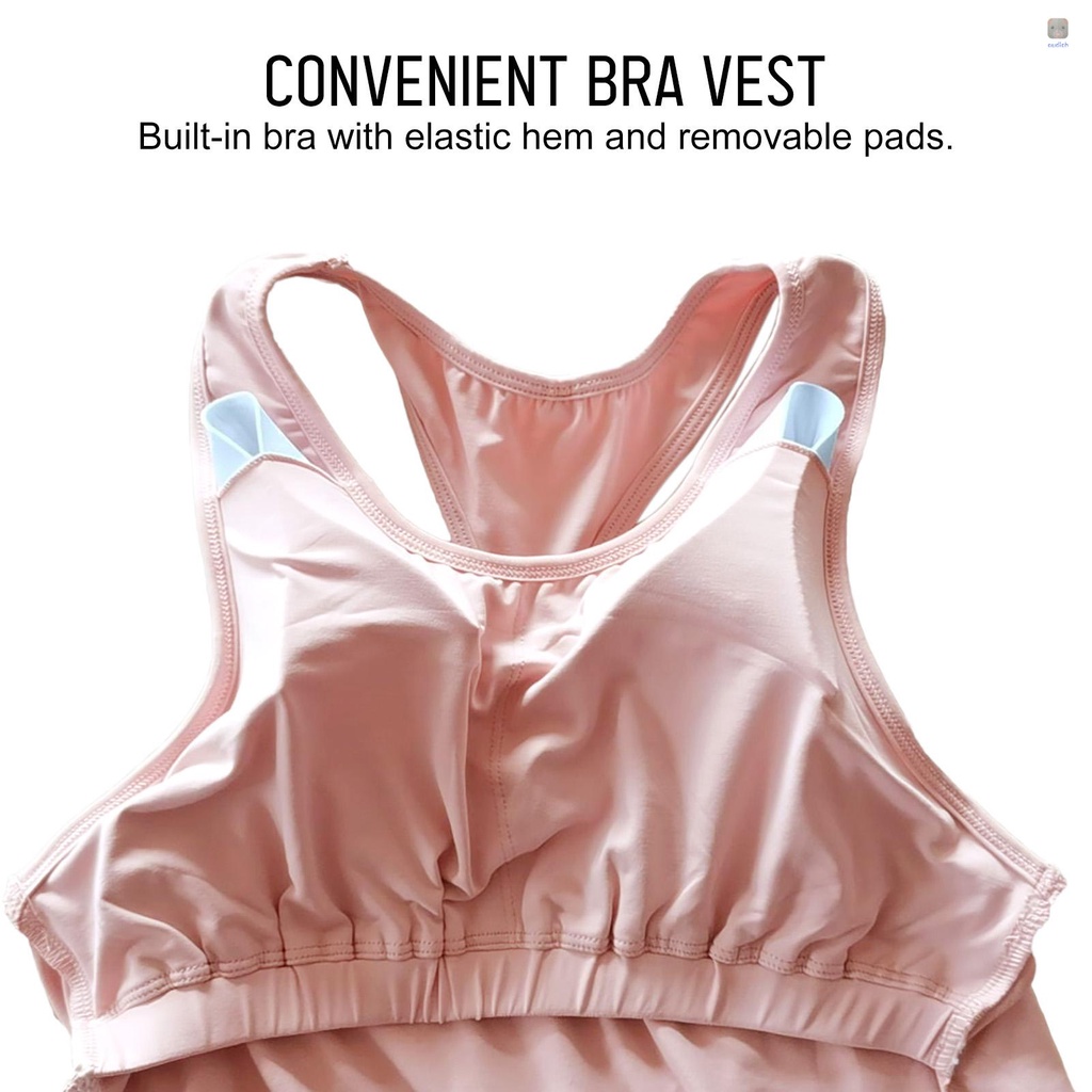 Áo Ngực Thể Thao 2 Trong 1 Có Đệm Mút Nâng Ngực Tháo Rời Được Dành Cho Nữ