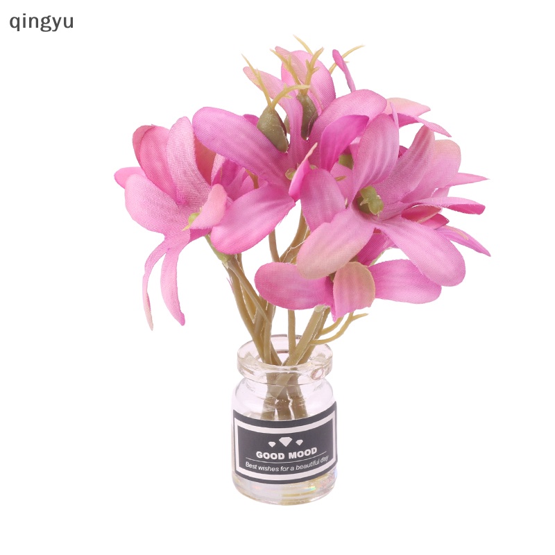 1 Bình Hoa Thủy Tinh Nhỏ Xinh Trang Trí Nhà Búp Bê 1: 12