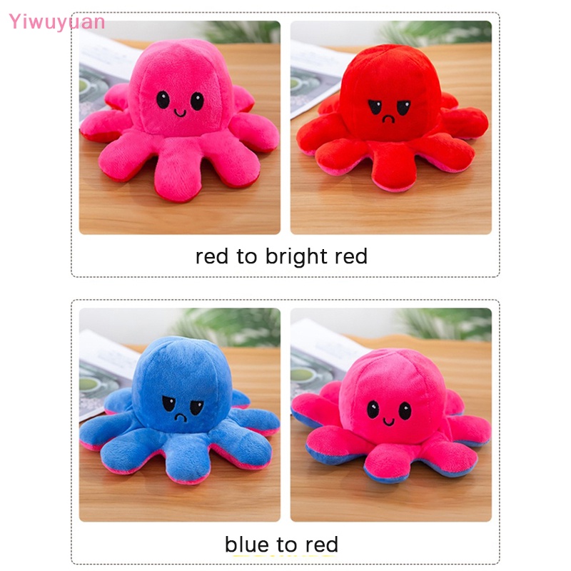 < Yiwuyuan > Tượng Bạch Tuộc Hai Mặt Dễ Thương Làm Quà Sinh Nhật Trang Trí