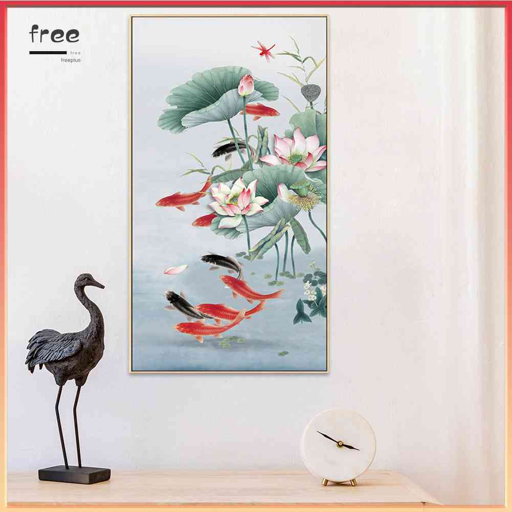 Bộ Tranh Thêu Chữ Thập 11CT Hình Lá Sen