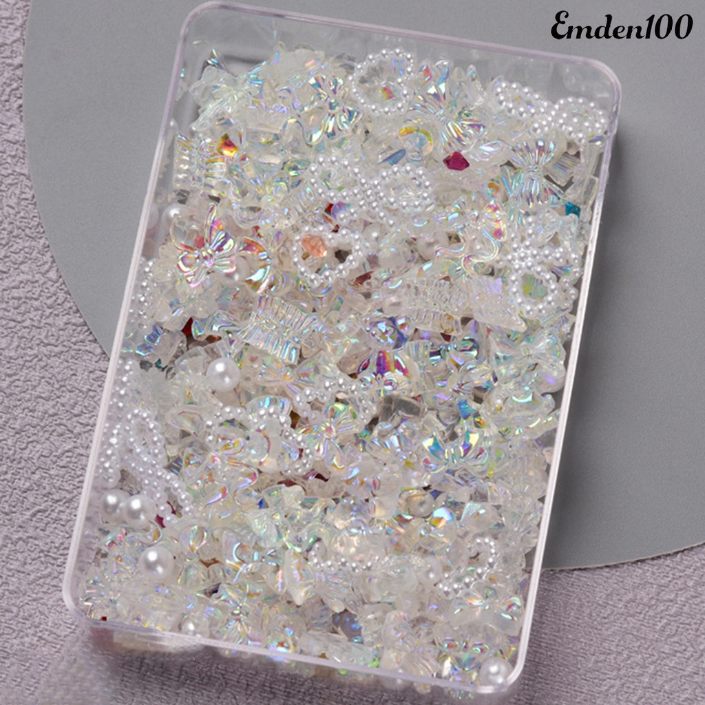 1 Hộp 50g 1 Hộp Phụ Kiện 100 Hạt Đá 3D Trang Trí Móng Tay