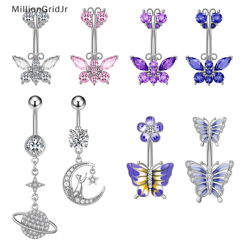 1 Khuyên Rốn Hình Bướm Đính Đá Zircon Thời Trang JR