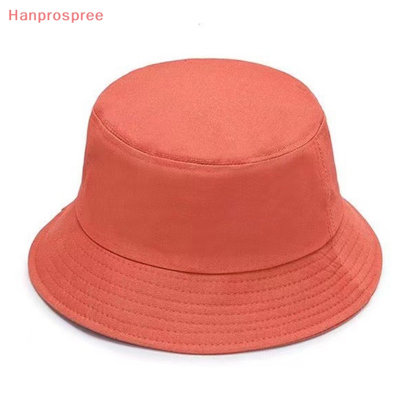 Hanprospree > Mũ Xô Cotton Màu Trơn Có Thể Gấp Lại Dùng Đi Câu Cá Đi Biển Mùa Hè Cho Nam Và Nữ