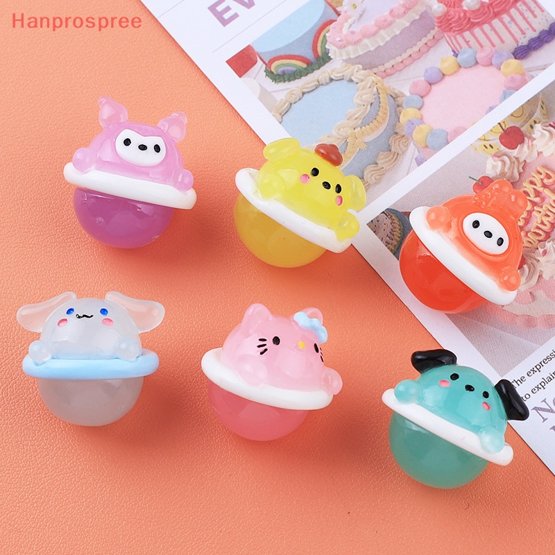 Bộ 2 Vòng cổ / Móc Khóa Hình Động Vật Bằng Nhựa Resin Phát Quang Xinh Xắn