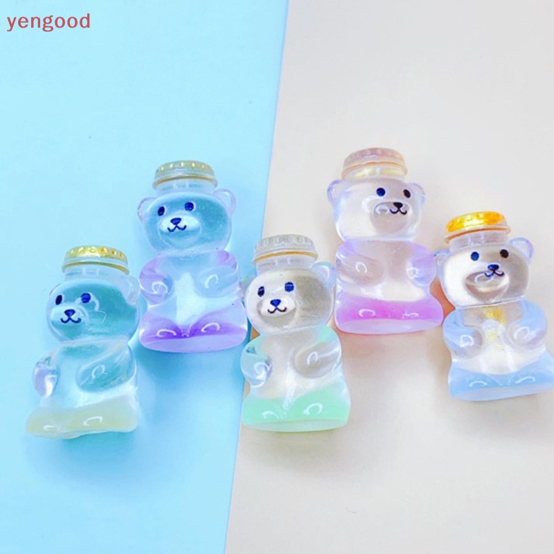 Bộ 5 Tượng Gấu Phát Sáng Trong Bóng Tối Trang Trí