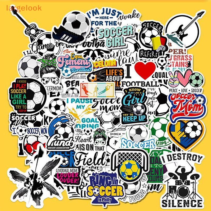 Bộ 50 Miếng Dán Trang Trí Hành Lý / Ván Trượt / Bóng Đá Họa Tiết Graffiti Dễ Thương