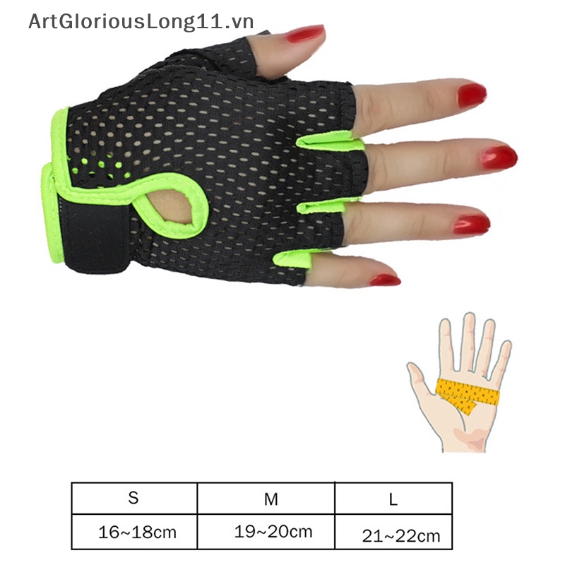 Găng Tay Hở Ngón Chống Trượt Thoáng Khí Cho Nam Nữ