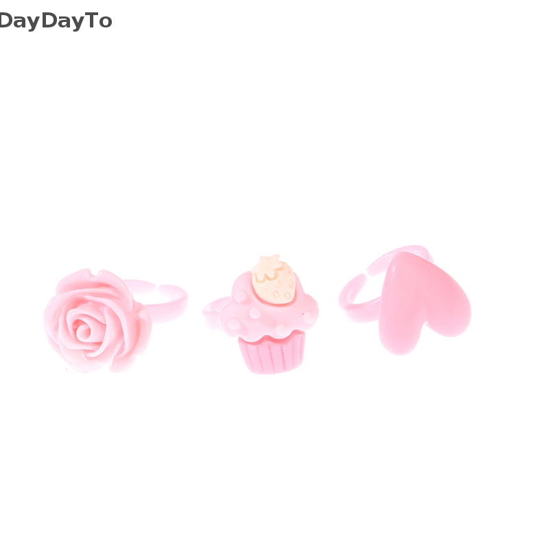 Set 20 Nhẫn Hình Hoa / Động Vật Ngọt Ngào Thời Trang Cho Bé Gái