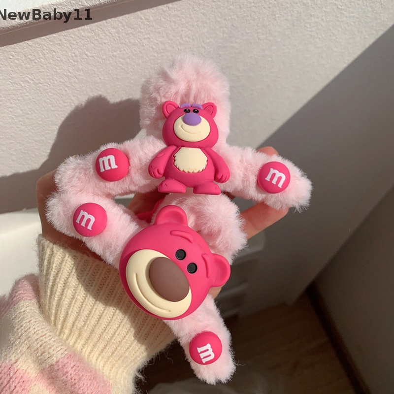 Băng Đô Cài Tóc Ba Chiều Hình Gấu Dâu Tây Hoạt Hình Dễ Thương