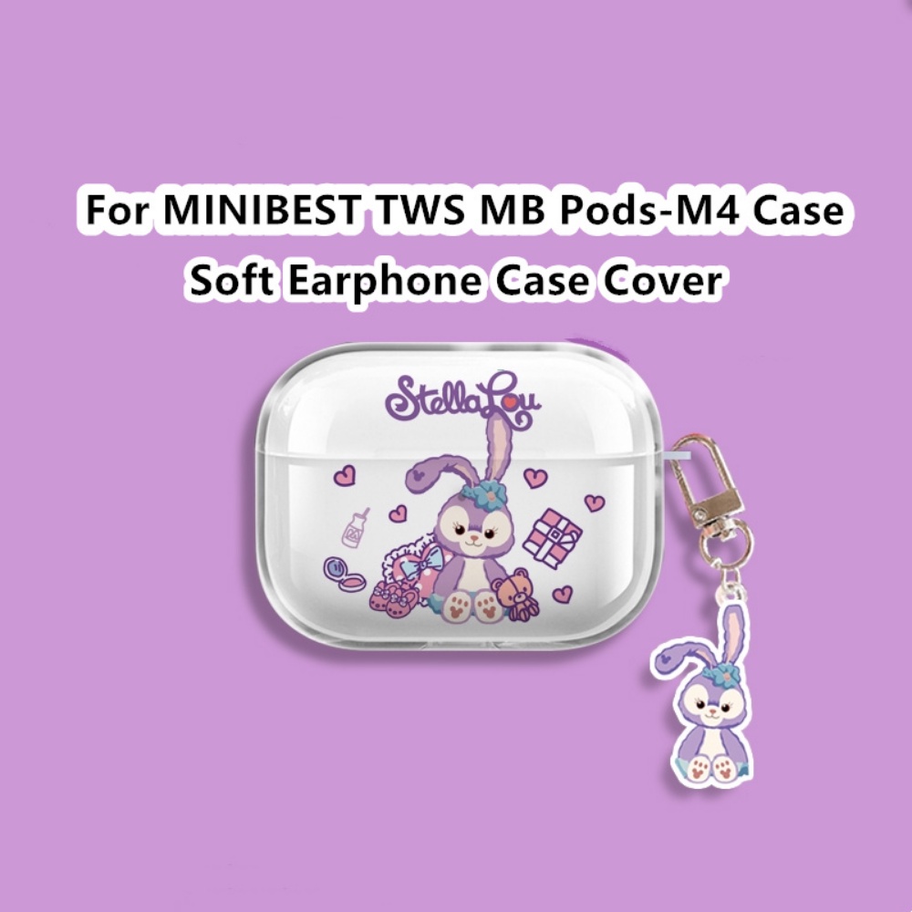 Vỏ Bọc Hộp Sạc Tai Nghe TWS MB-M4 MINIBEST M4 Trong Suốt Họa Tiết Hoạt Hình Sáng Tạo