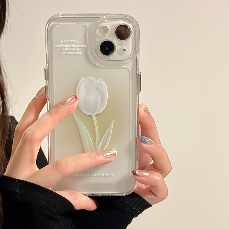 Ốp Điện Thoại TPU Mềm Trong Suốt Chống Rơi Họa Tiết Hoa Hồng Và Chữ Nghệ Thuật Cho IPhone 14 13 12 11 Pro Max