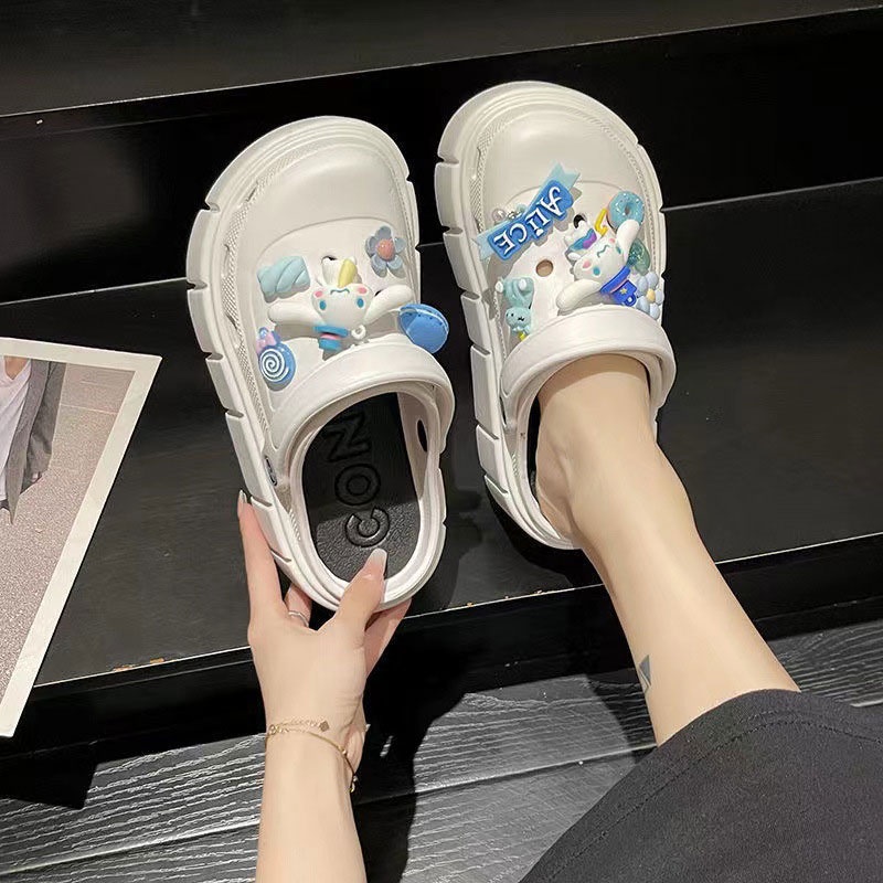 Dép Sandal Đế Bằng Chống Trượt Phong Cách Retro Thời Trang Cho Nữ