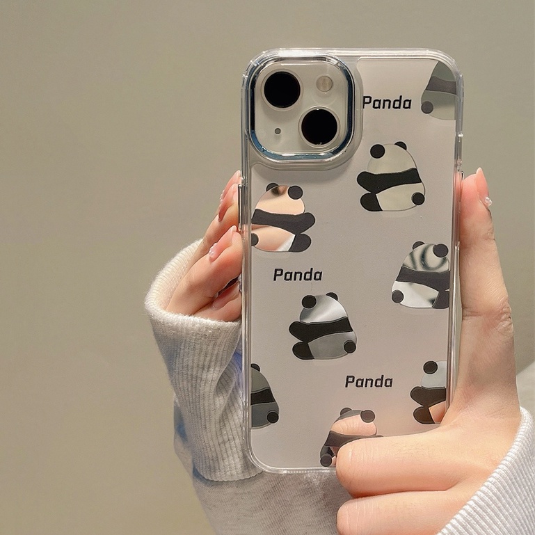 Ốp Điện Thoại Cứng Chống Sốc Tráng Gương Hình Thú Hoạt Hình Cho iPhone 14 13 12 11 Pro Max 14 Plus