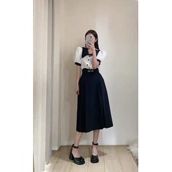 Giày cao gót Barbie da lì đế vuông gót cao 9/12 cm êm chân MS03