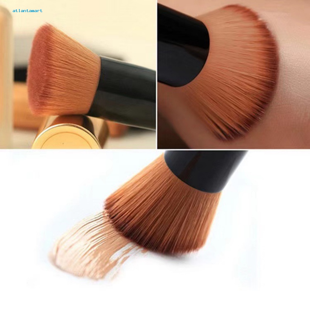 Túi Đựng Đồ Dùng Cao Cấp Tiện Dụng| Cọ Trang Điểm Phấn Nền / Kem Che Khuyết Điểm / Má Hồng Đa Năng Với Tay Cầm Bằng Gỗ