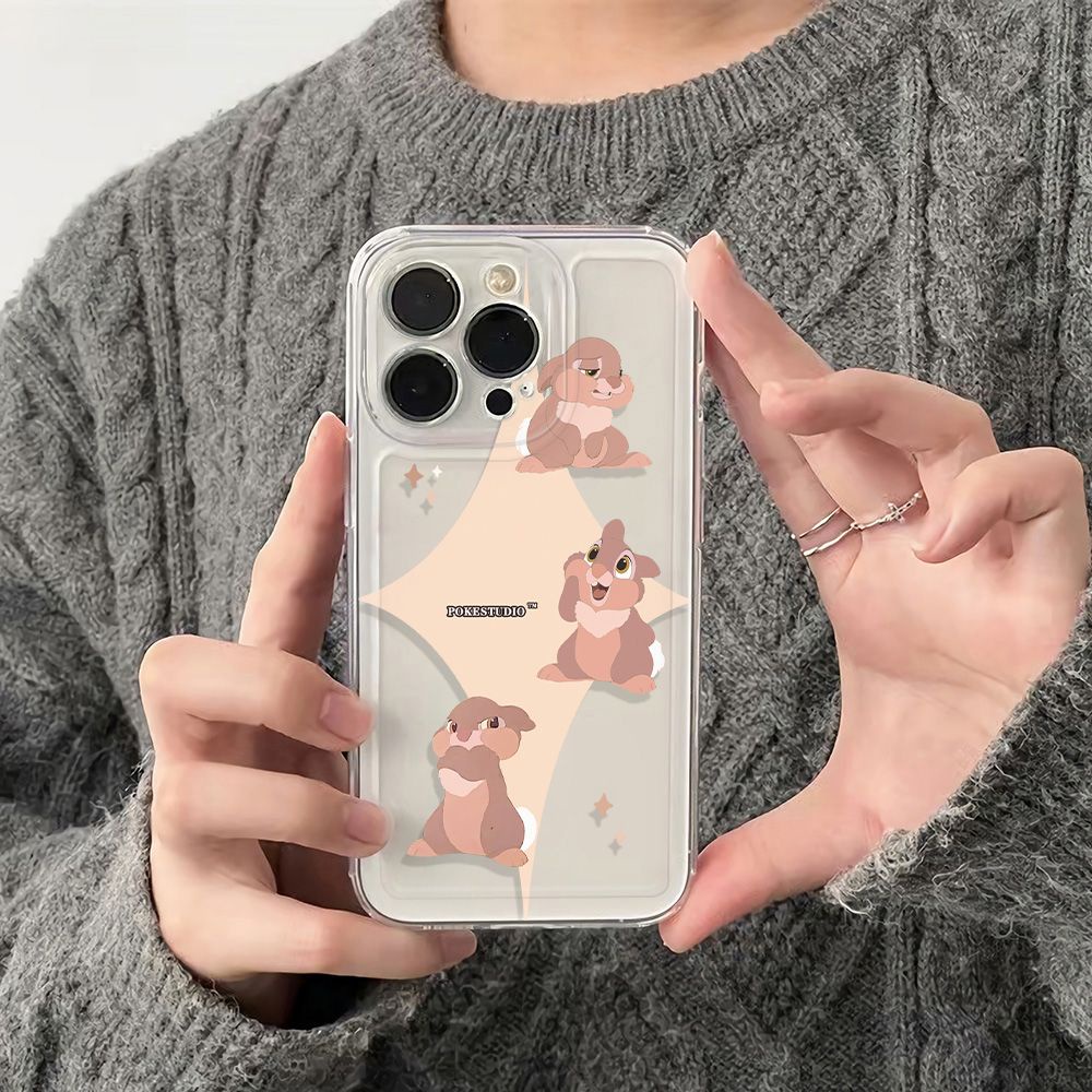 ✅Ốp Điện Thoại 6In Hình Thỏ / Nai Đơn Giản Chống Sốc Cho Iphone 12 max CW0M 11 78plus 14pro13