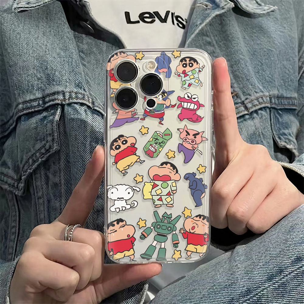 ✅Ốp Điện Thoại Dẻo Họa Tiết Hoạt Hình Cậu Bé Bút Chì Cho Iphone116In78Iphone12 13 14pro