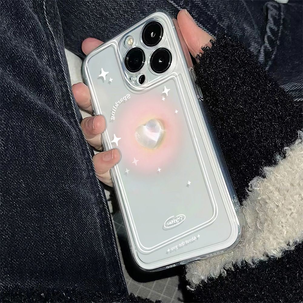 ✅Ốp Điện Thoại Mềm Chống Sốc Họa Tiết Trái Tim Đơn Giản Cho Iphone 14pro13 plus max 12 6In11 78 HD6U