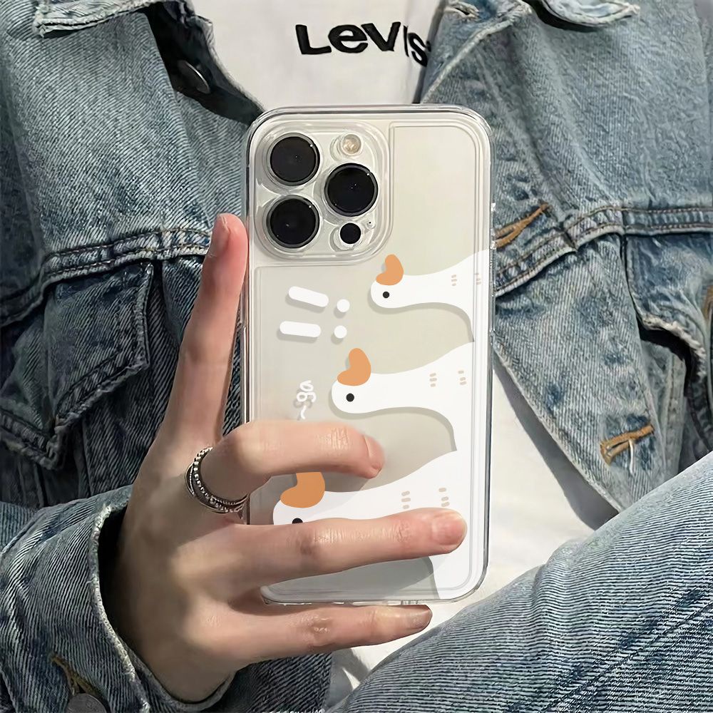 ✅Ốp Điện Thoại Mềm Chống Sốc Hình Vịt Trắng Cho Iphone 78max 1314pro11iPhone12 6In B67O