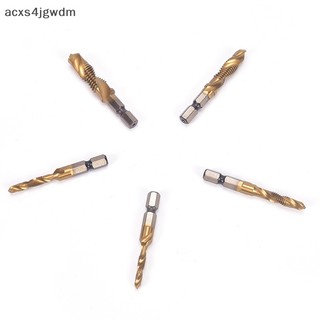 M3-M10 Hex Shank Titanium mạ HSS tay vít chủ đề Metric tap khoan bit mới
