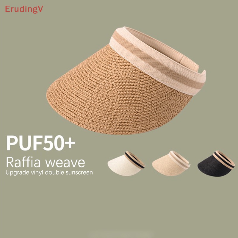 [ErudingV] Mũ Rơm Chống Nắng Hở Chóp Thoáng Khí Gấp Lại Được Hợp Thời Trang Đi Biển Cho Nữ [Mới]