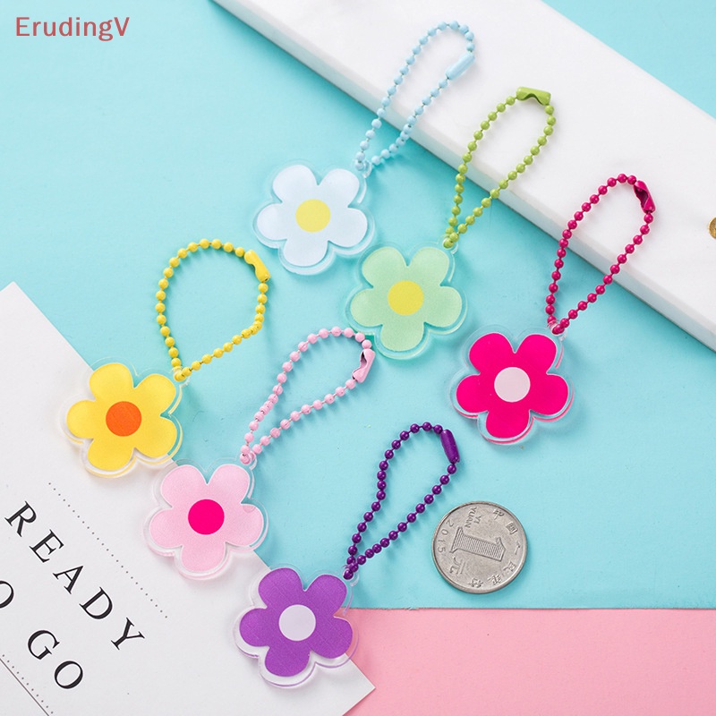 [ErudingV] Móc Chìa Khóa / Túi Xách Bằng Acrylic Hình Hoa Hướng Dương Màu Sắc Dễ Thương Sáng Tạo