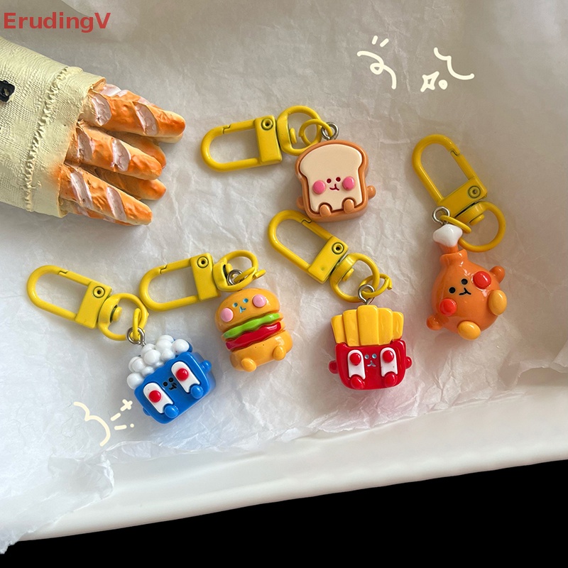 [ErudingV] Mặt Dây Chuyền Resin Hình Bánh Burger Tỏi Cá Tính Trang Trí Móc Khóa / Túi Xách / Xe Hơi Cho Cặp Đôi [Mới