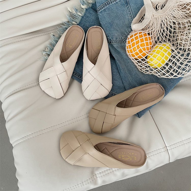 Dép Da PU Đế Thấp Thoải Mái Thời Trang Cho Nữ