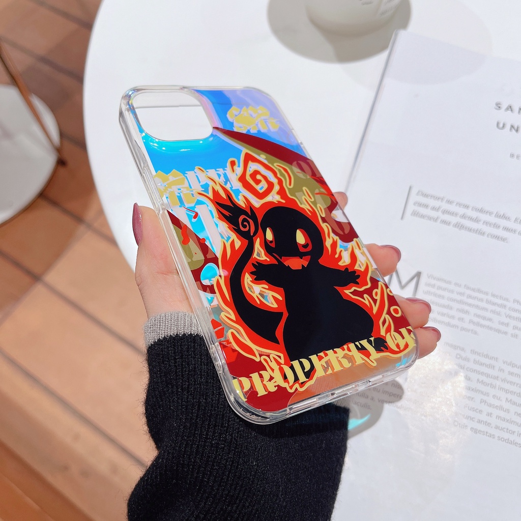 Ốp Điện Thoại Tpu Dẻo Màu Laser Họa Tiết Hoạt Hình Dễ Thương Chống Sốc Cho iPhone 12 13 14 Pro Max