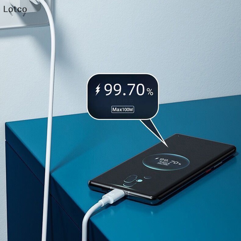 Lotco 7A 100W Loại C Cáp USB Cáp sạc siêu nhanh cho Huawei mate40pro nova9 VN
