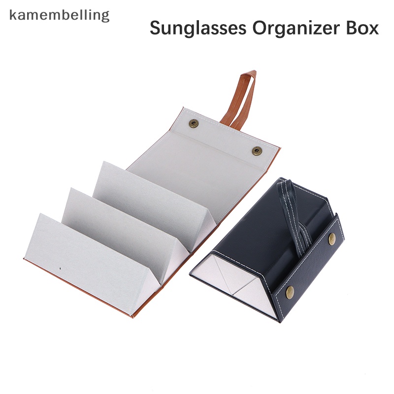 Hộp Đựng Mắt Kính Bằng Da PU Có Thể Gấp Gọn Tiện Dụng Mang Theo Du Lịch
