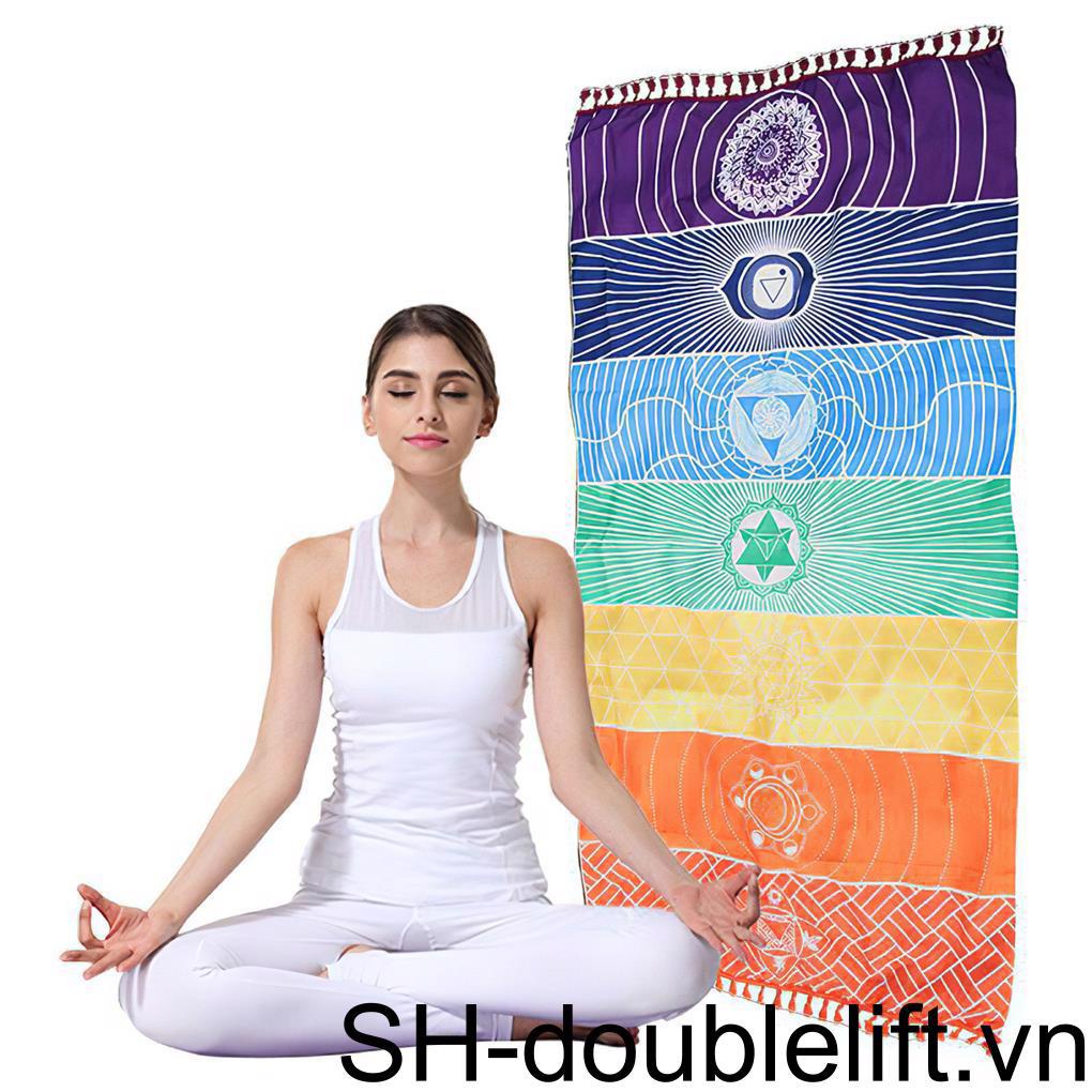 Thảm Tập Yoga Phối Tua Rua Chống Nắng Đa Năng Tiện Lợi Dễ Sử Dụng