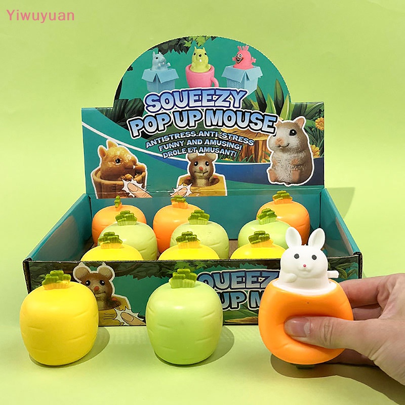 1 Đồ Chơi Nắn Bóp Giúp Giải Tỏa Căng Thẳng Hình Thỏ Cà Rốt Đáng Yêu Màu Sắc Ngẫu Nhiên Mới