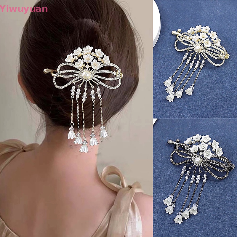 Kẹp Tóc Hình Hoa Đính Ngọc Trai Nhân Tạo Thời Trang