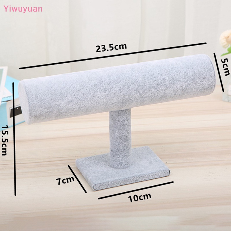 < Yiwuyuan > Giá Đỡ Trưng Bày Trang Sức / Đồng Hồ / Vòng Tay Chữ T Chất Liệu Nhung Cao Cấp Mới