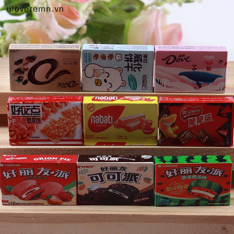 Set 10 Hộp Snack Mini Đồ Chơi Cho Nhà Búp Bê