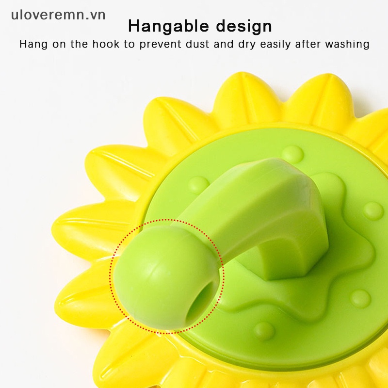 Bàn Chải Gội Đầu Massage Bằng Silicon Mềm Hình Hoa Hướng Dương Cho Bé