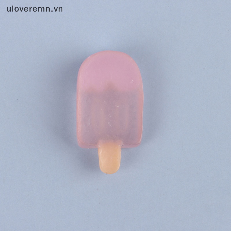 Set 2 Cây Kem Đồ Chơi Mini Bằng Resin Phát Sáng Dễ Thương Trang Trí DIY