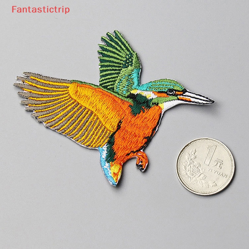 1 Cặp Sticker Ủi Thêu Hình Chim Phong Cách Vintage Mới