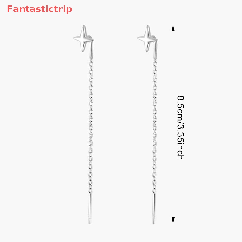 [Fantastictrip] Bông Tai Dáng Dài Tua Rua Hình Ngôi Sao Thời Trang Mới Cho Nữ