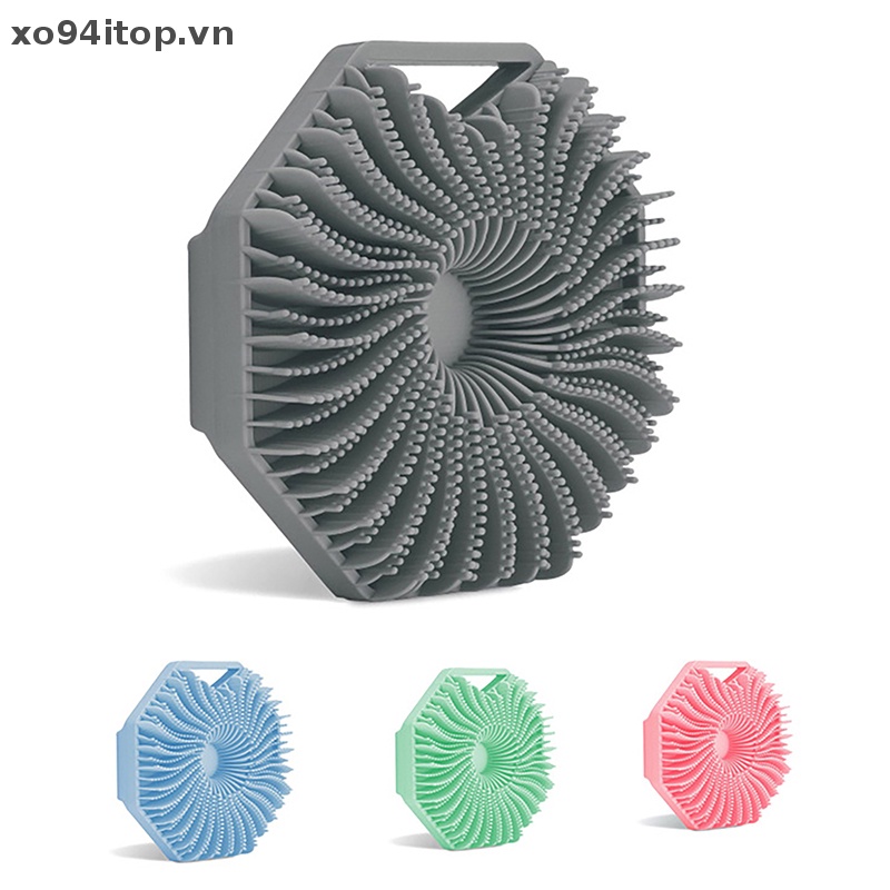 Xoitop 1 Bàn Chải Chà Cơ Thể Bằng Silicon Đa Giác Có Tay Cầm Tiện Dụng