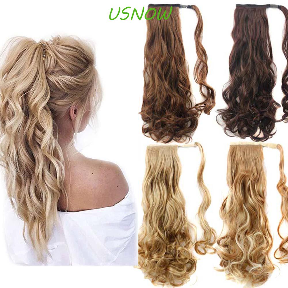 Tóc Giả Thắt Bím Xoăn Bằng Sợi Tổng Hợp Màu Đen Cho Nữ