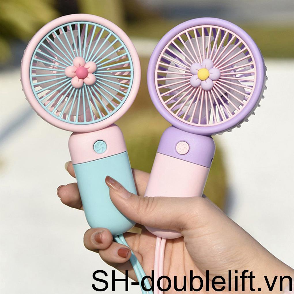 Quạt Làm Mát Cầm Tay Để Bàn Yên Tĩnh Có Thể Sạc Lại Dùng Trong Nhà / Văn Phòng