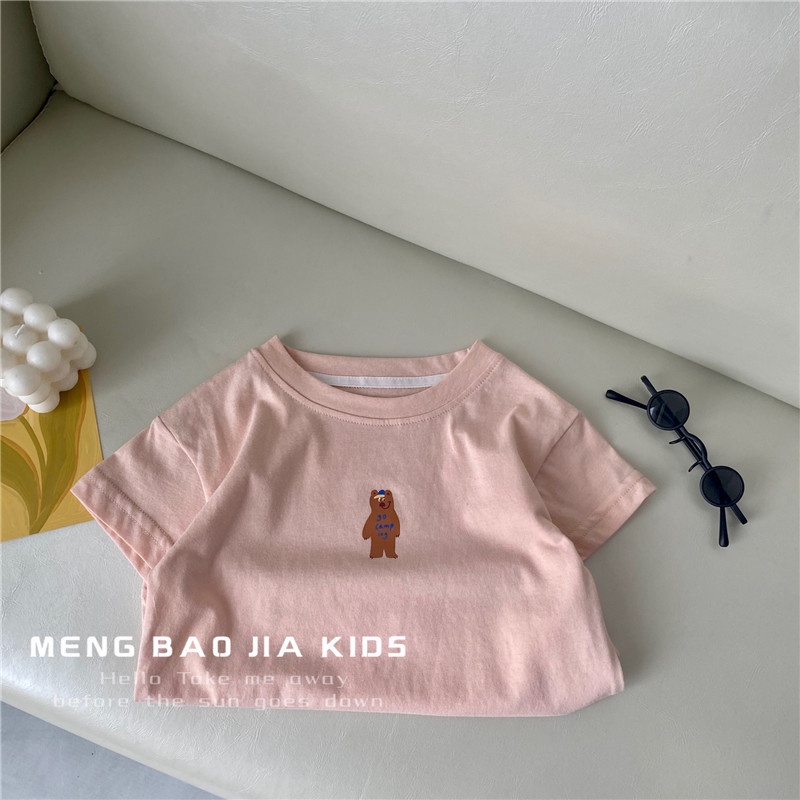 Áo thun ngắn tay cotton mùa hè cho bé