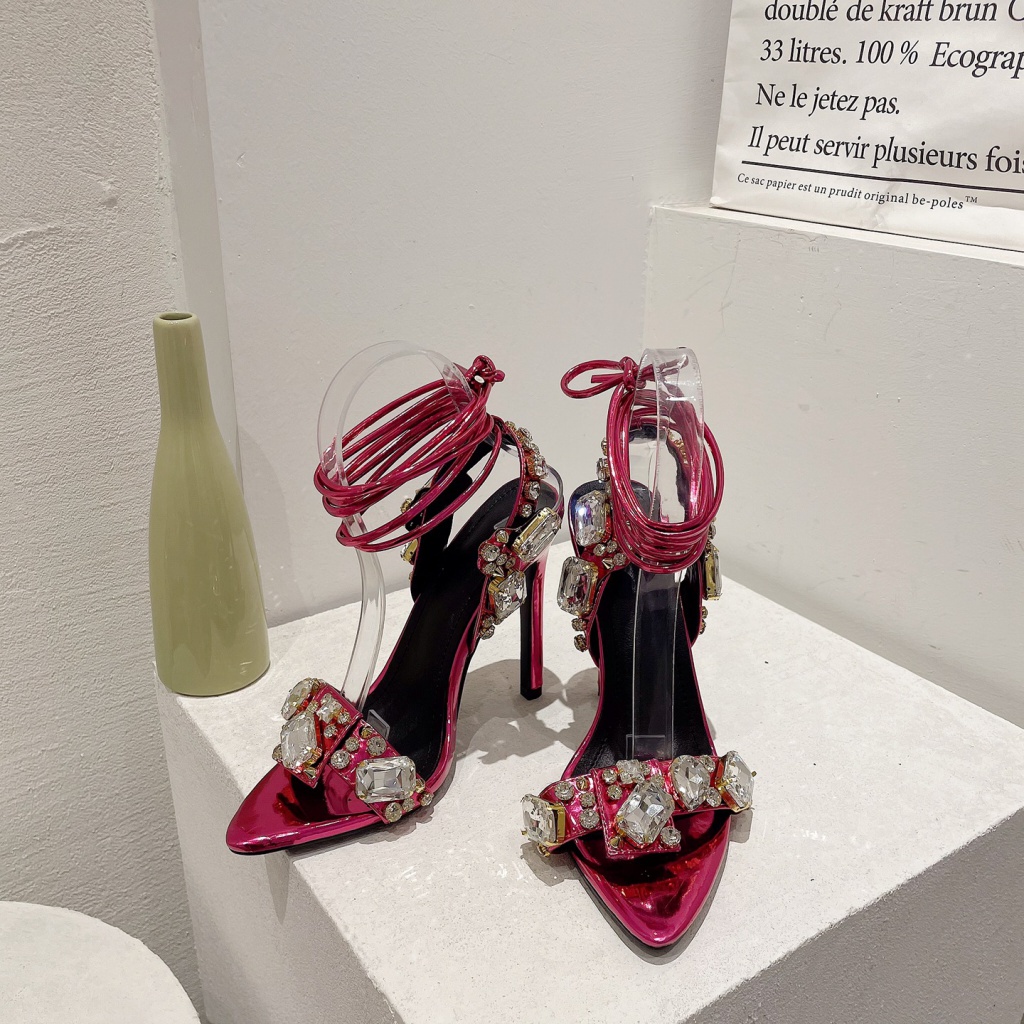 Sandal Cao Gót Một Dây Phong Cách Âu Mỹ 2023 Mới G94J