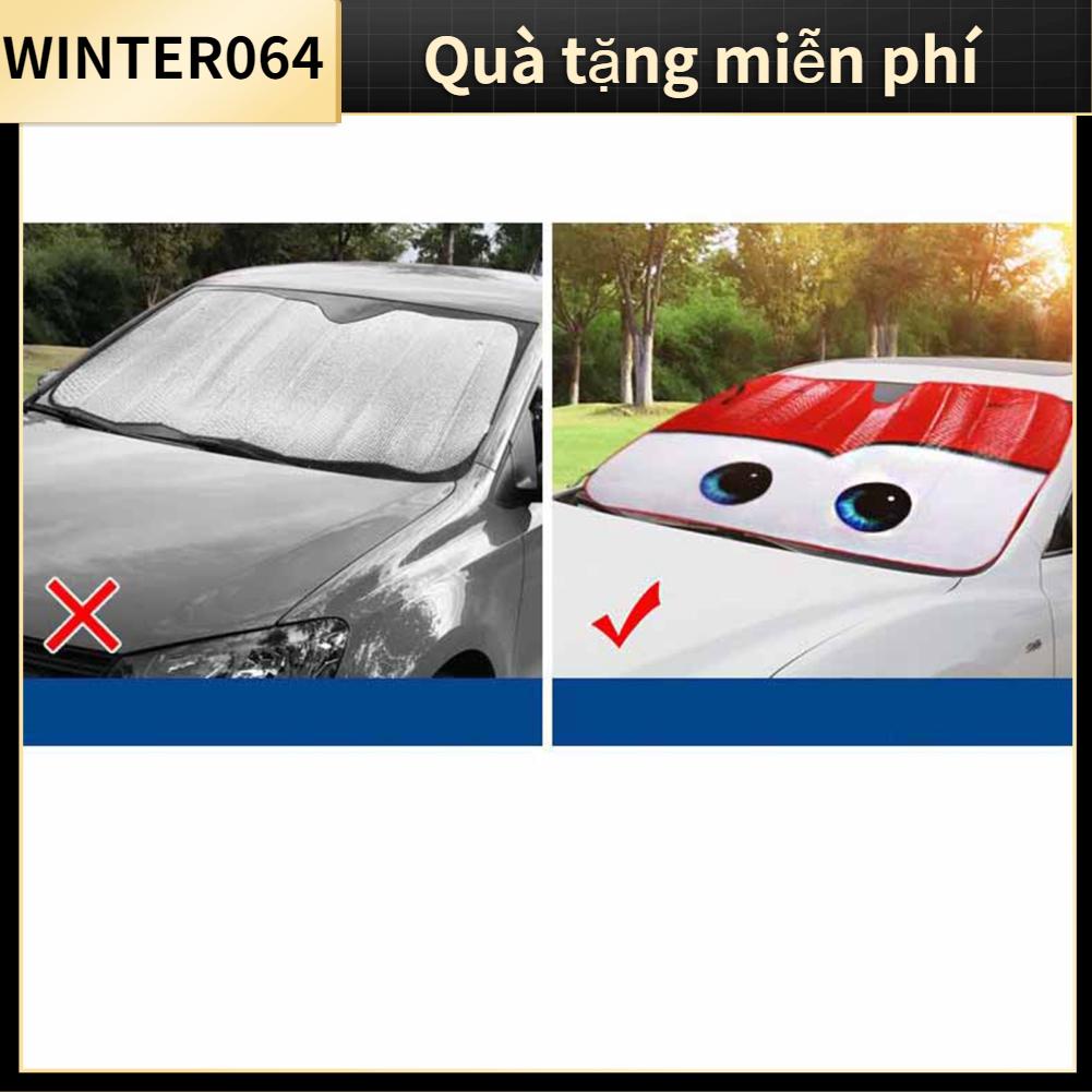 Winter064 Hoạt Hình Mắt Kính Chắn Gió Ô Tô Tấm Che Nắng Bảo Vệ Có Thể Gập Lại Cửa Sổ Giữ Nhiệt Bao Khối Tia UV